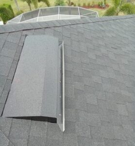 grey roof with a vent